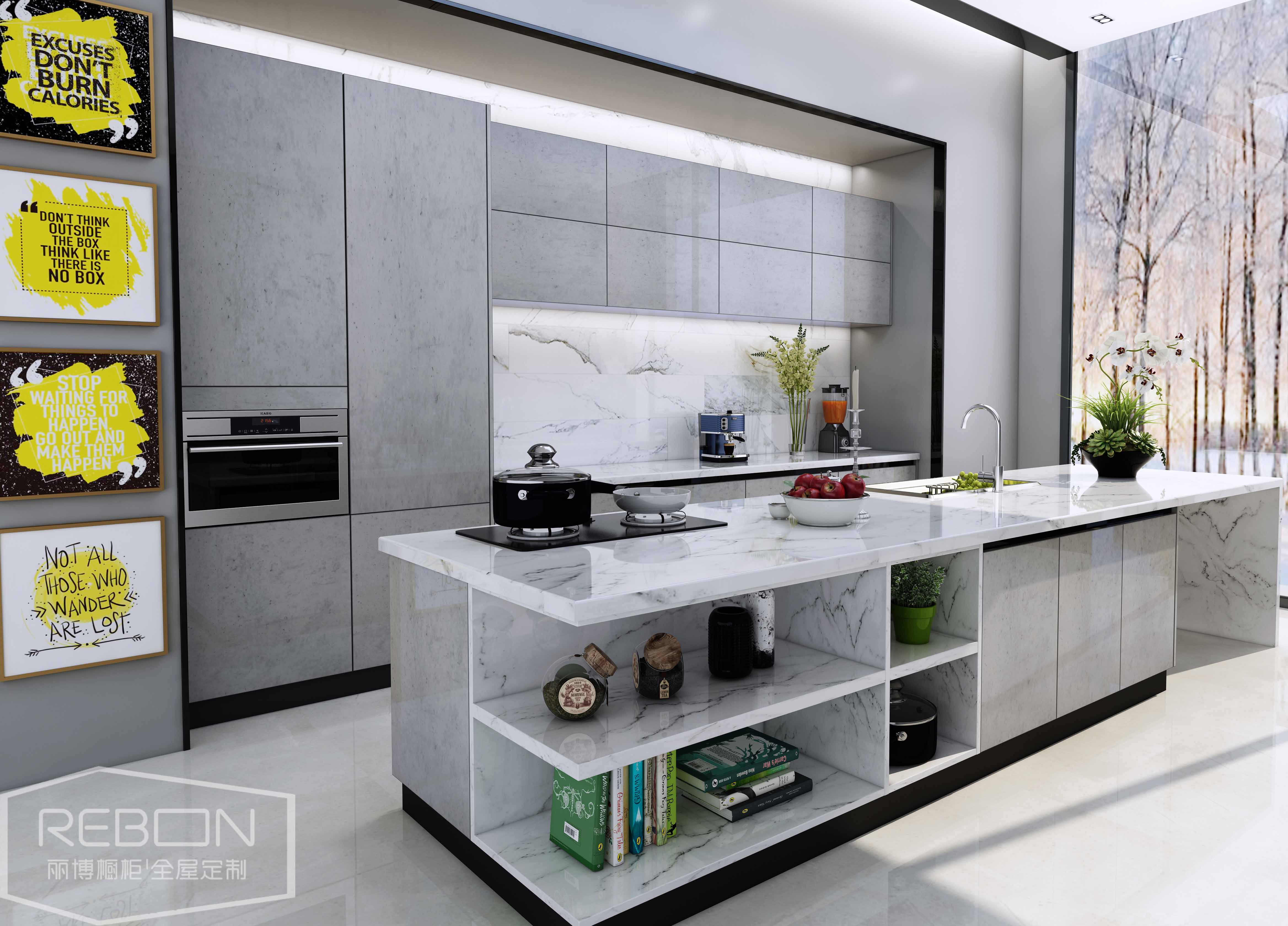 PVC Membrane Kitchen Cabinet