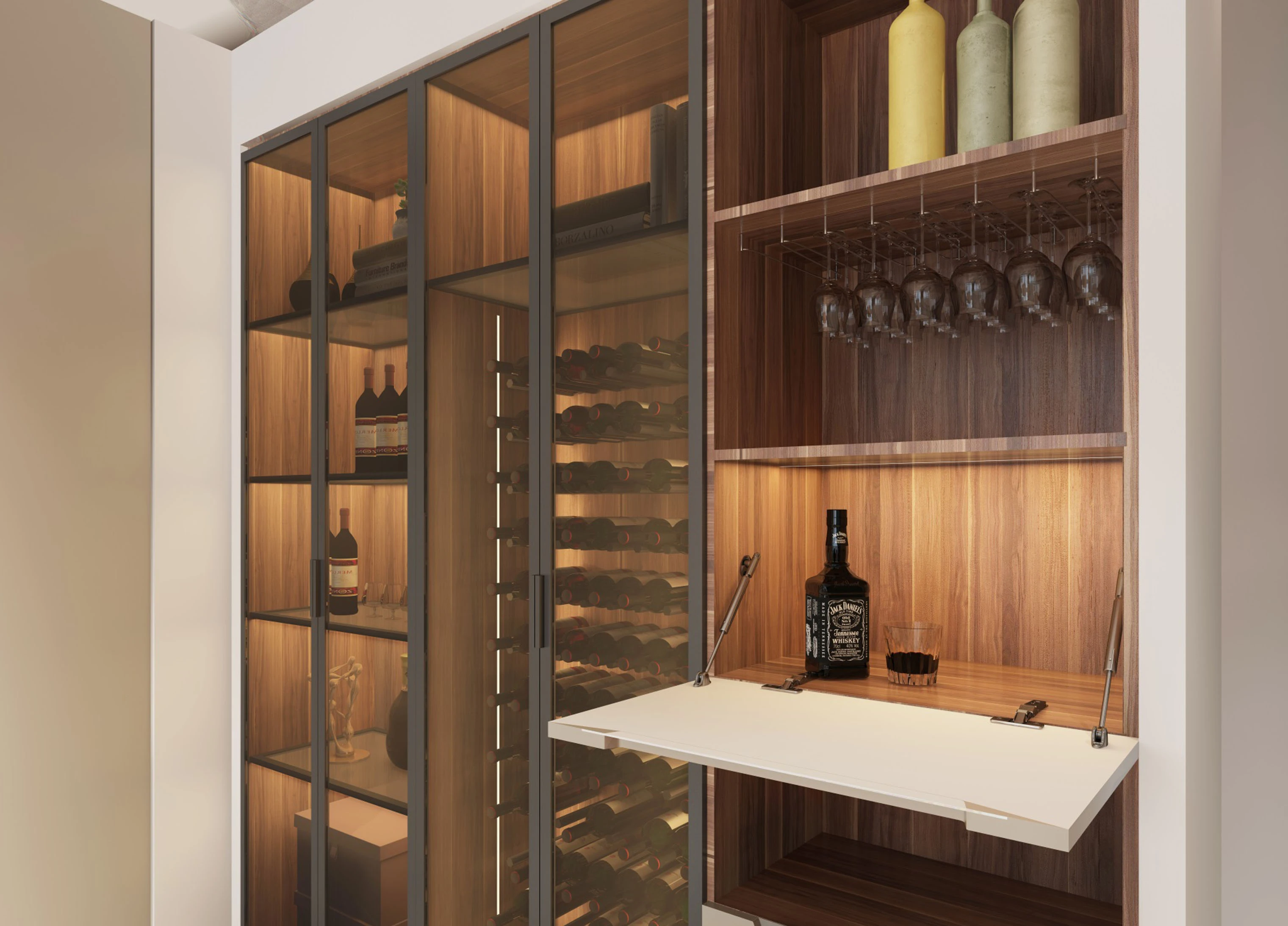 Kitchen Joinery manufacturers wine cabinet dining room