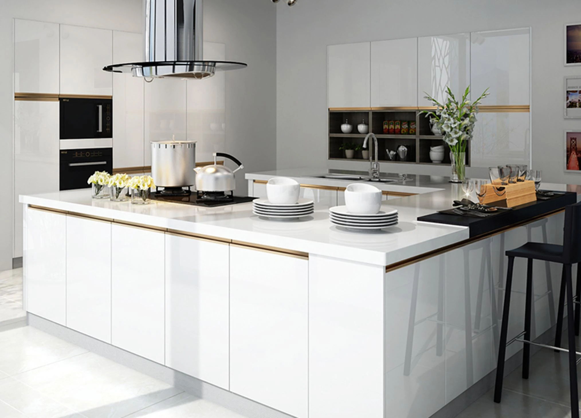 Gloss White Kitchen Cabinet