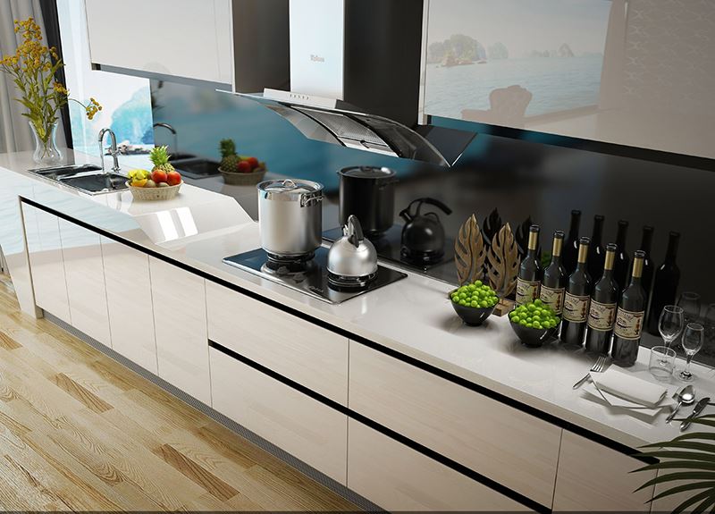 white lacquer kitchen cabinet