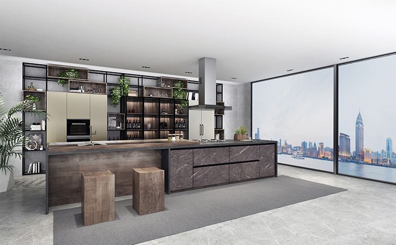 product-1-1 melamine industry style kitchen cabinet
