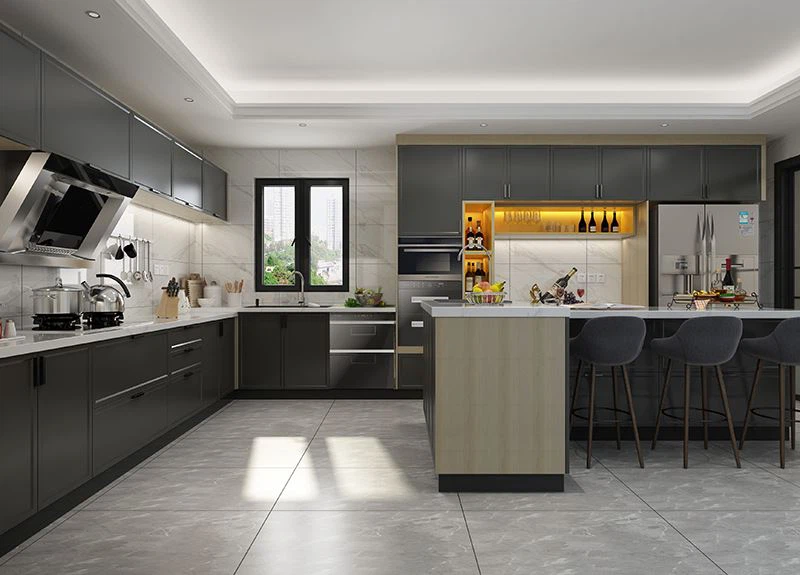 Black PVC Kitchen Cabinets Black PVC Kitchen Cabinets