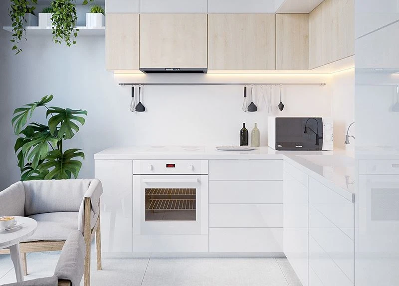 Durable Lacquer Kitchen Cupboard