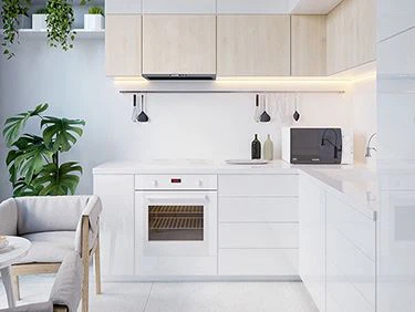 Durable Lacquer Kitchen Cupboard