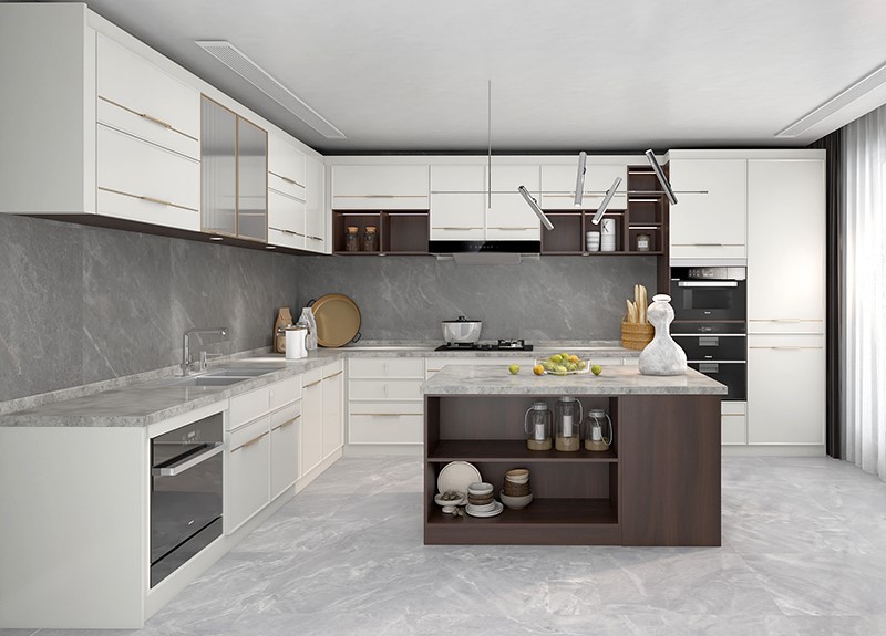 PVC L Shaped Kitchen Cabinet PVC L Shaped Kitchen Cabinet