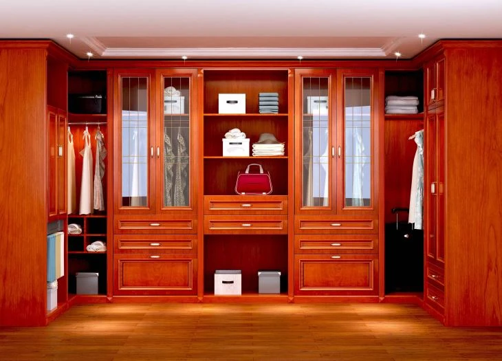 Armario elegante de chapa de madera