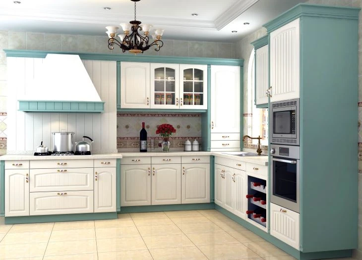Gabinetes de cocina con acabado de membrana