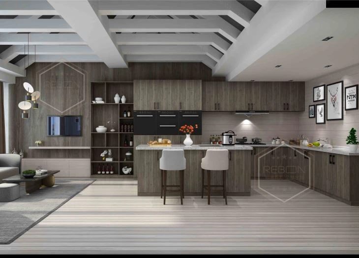 Gabinetes de cocina modernos de estilo europeo