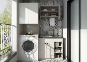 Gabinetes de sala de lavandería pequeña