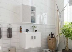 Armario de baño de almacenamiento decorativo