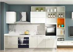Gabinete de cocina blanco moderno