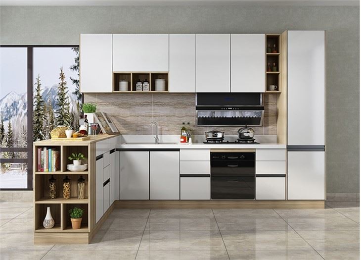 Gabinete de cocina con acabado de melamina
