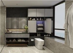 Mueble de baño gris