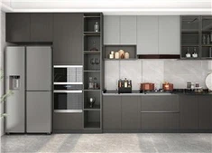 Gabinete de cocina con textura de madera