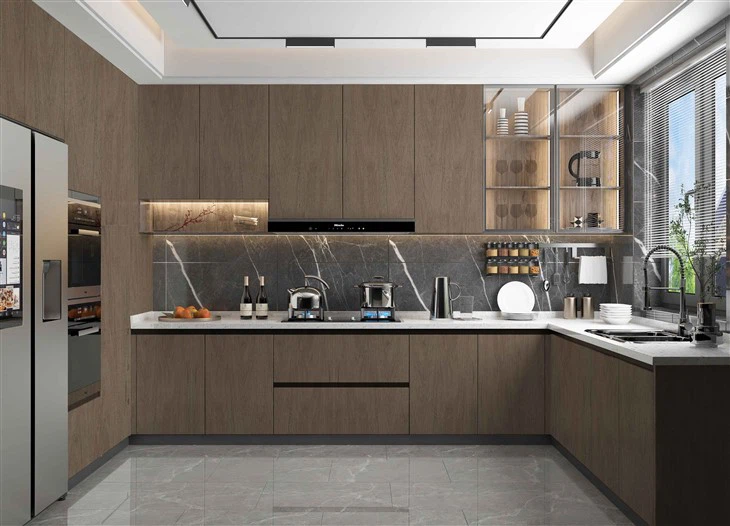 Modern Walnut Kitchen Cabinets suppliers